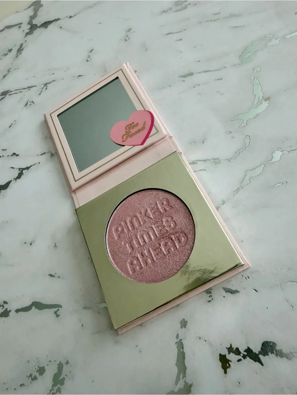 Too Faced Pinker Times Ahead Shimmering Pink Highlighter NWOBox